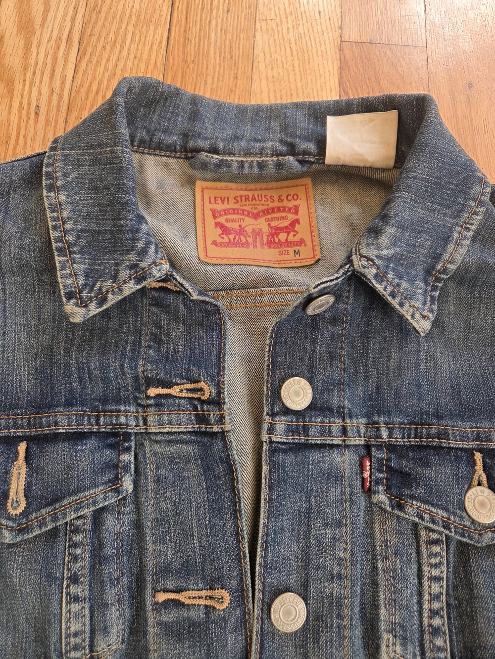 Levi's Medium Blue Denim Jacket with Contrast Stitching
